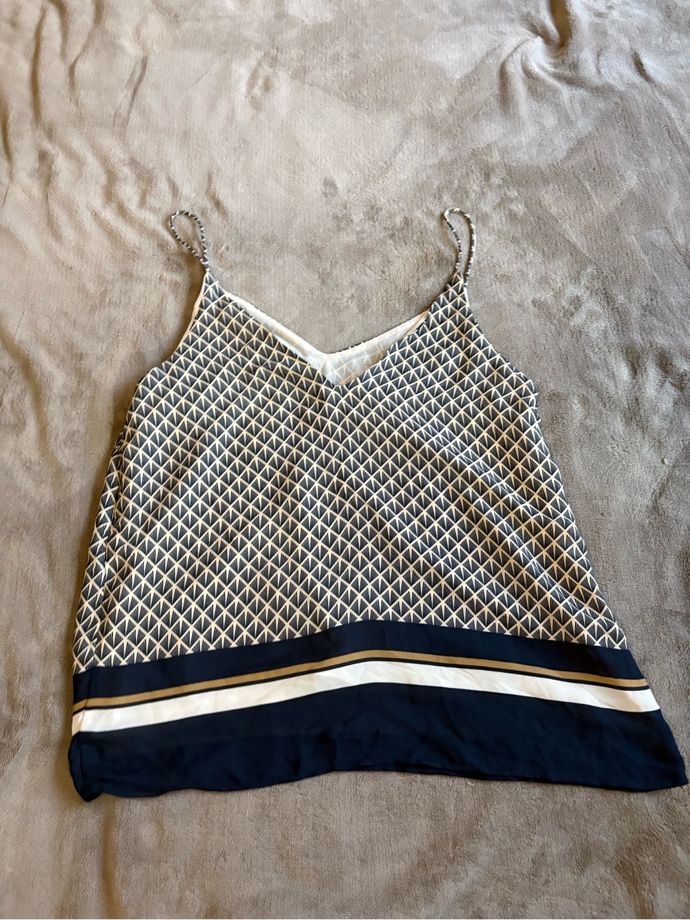 H&M Navy and White Geometric Print Camisole - Picture 4 of 5